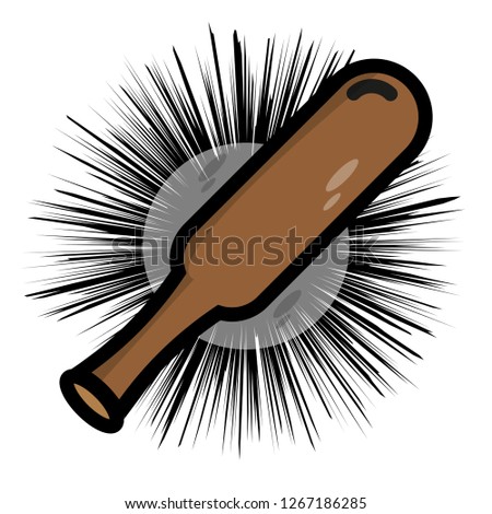 stick hit illustration with best effect and shape,very modern for your business