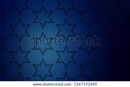 Dark BLUE vector texture with beautiful stars. Decorative illustration with stars on abstract template. Template for sell phone backgrounds.