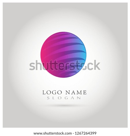 Globe & Lines Sphere Logo. Symbol & Icon Vector Template