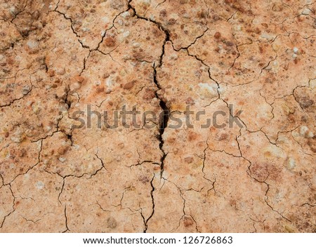 Dry and cracked land