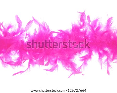 Boa feathers isolated against a white background Royalty-Free Stock Photo #126727664