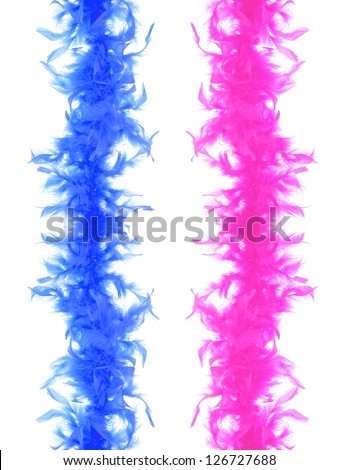 Boa feathers isolated against a white background Royalty-Free Stock Photo #126727688