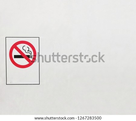 No smoking symbol​ isolated​ blackground