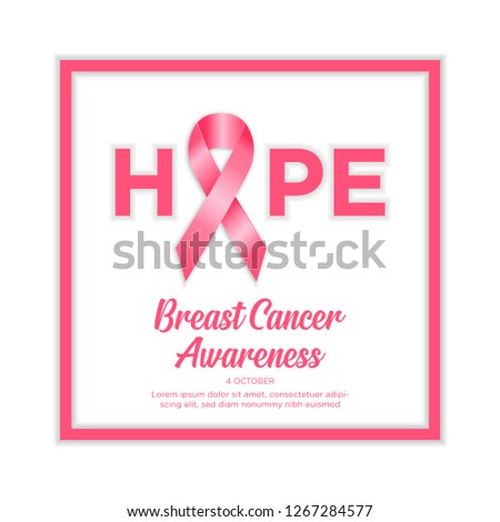 Breast Cancer Awareness Month Pink Ribbon Background Vector Illustration EPS10 - Vector 