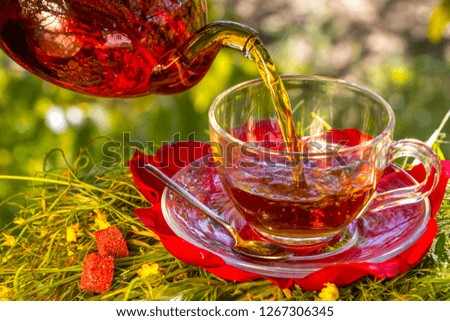 Pouring Healthy Tea
