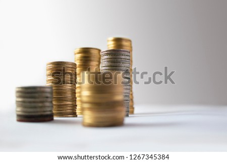 Stack of currency coins