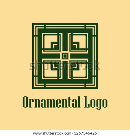 Art deco monochrome luxury antique hipster minimal geometric vintage linear vector logo, badge design for club, bar, cafe, restaurant, hotel, boutique