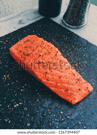 raw marinated salmon - healthy eating and mediterranean cuisine recipes styled concept, elegant visuals