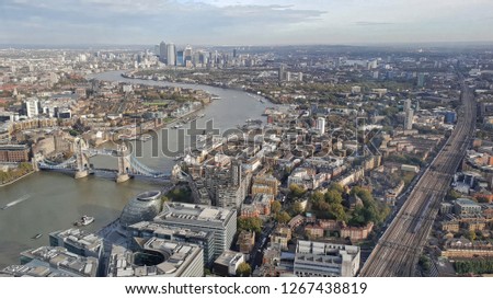 Aerial view of London, UK

