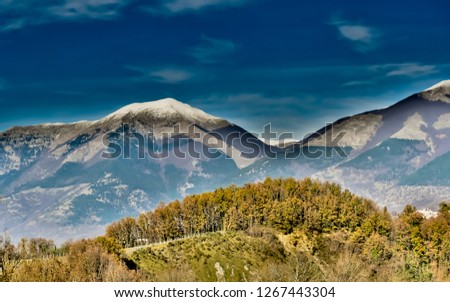 hdr panorama of the Italian Marsicani mountain range