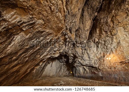 Beautiful entrance in "Ialomita cave, near Padina plateau"