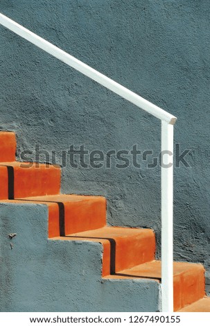 Concrete stairs in brown color