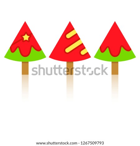 Christmas tree on white background for card decorative