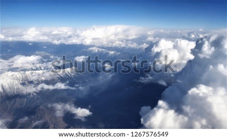 Beautiful Aerial Shot of Himalayan Snow Capped Mountains