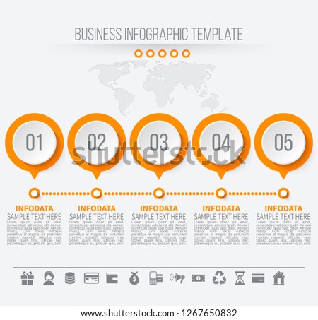vector abstract 3d paper infographic elements.Business infographics