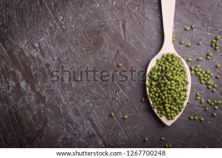 Green Soy is natural organic food, rich source of proteins and vitamins. Top view