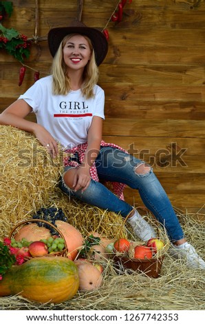 Young woman on a professional photo shoot.