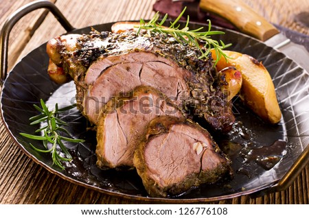 lamb roast Royalty-Free Stock Photo #126776108