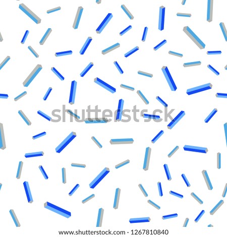 Light BLUE vector seamless, isometric texture with colored lines. Blurred decorative design in simple style with lines. Template for business cards, websites.
