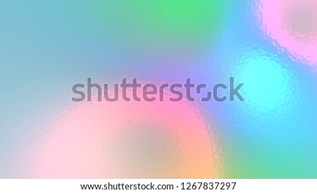 Abstract rainbow light neon fog soft glass background texture in pastel colorful gradation.