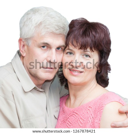 Portrait of a mature beautiful loving couple.