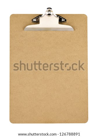 Empty clip board with metal clip Royalty-Free Stock Photo #126788891