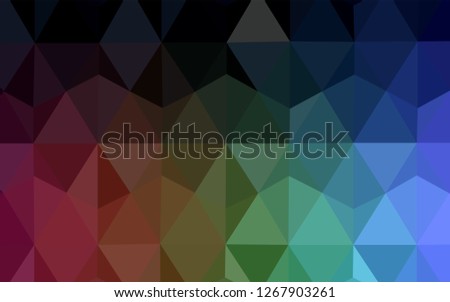 Dark Multicolor vector polygonal pattern. Polygonal abstract illustration with gradient. Polygonal design for your web site.