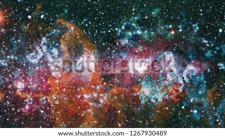 nebula and open cluster of stars in the universe. Elements of this image furnished by NASA.