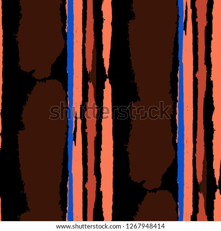 Grunge Background with Stripes. Painted Lines. Texture with Vertical Brush Strokes. Scribbled Grunge Rapport for Linen, Fabric, Textile. Retro Vector Background with Stripes