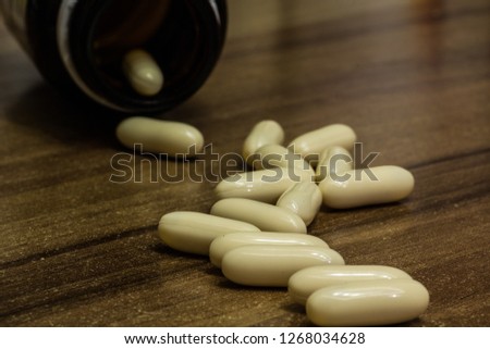 Capsule pills in macro 