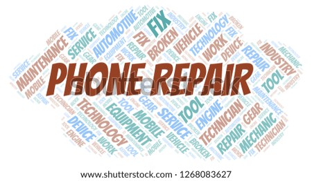 Phone Repair word cloud.