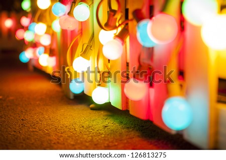 Background series : Colorful light bulbs