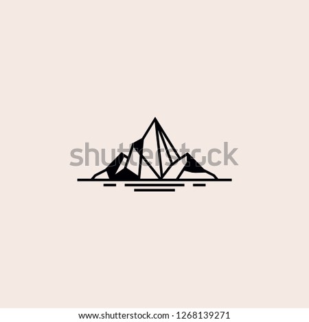 ice peak mount logo vector