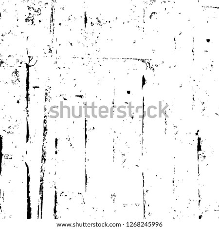 Wall fragment with scratches and cracks. Overlay grunge illustration over any design. Abstract grainy background with vintage effect