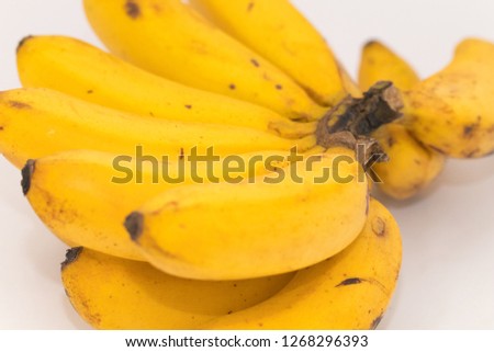 Bananas fruit isolated on the white background