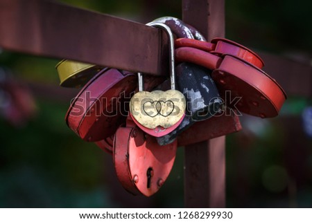 padlock, a symbol of eternal love and memory of lovers