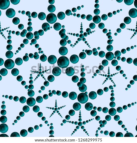 Seamless pattern of gradient balls. Vector volume graphics