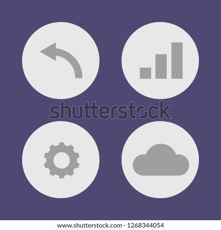 Vector illustration. Icon set for buttons.