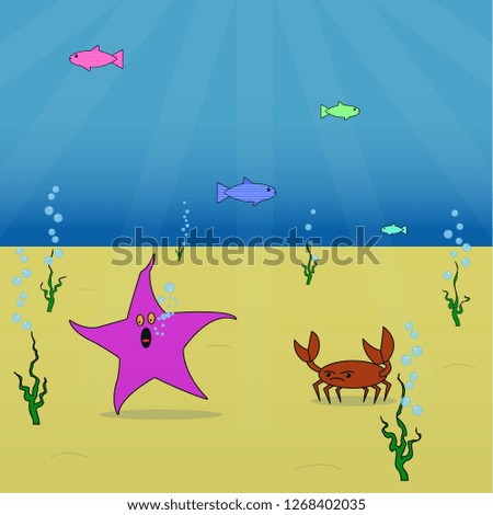 disassembly on the ocean floor between the starfish and the crab