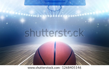 Basketball stadium 3d rendering