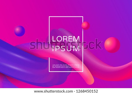 Creative Fluid wave shapes 3d background. Vector illustration for placards, banners, flyers and presentations