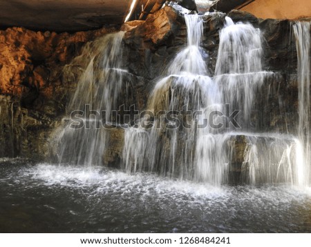 Nice waterfall in  Autumn season - morocco 