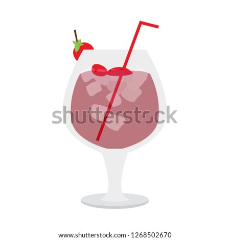 Isolated tropical cocktail image. Vector illustration design