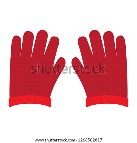 Isolated wool gloves. Winter clothes. Vector illustration design