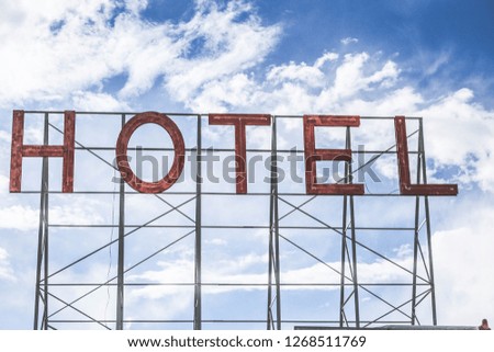 Abandoned Hotel Sign