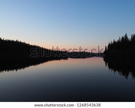 Sunset at Face Lake in BC, Canada