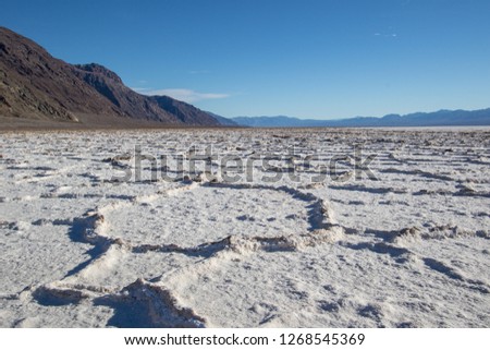 dried salt. from a lake which is now dry. California. Death Valley 