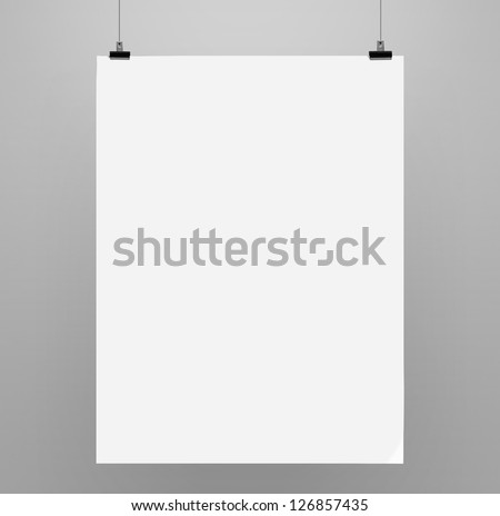 paper card on a gray background Royalty-Free Stock Photo #126857435
