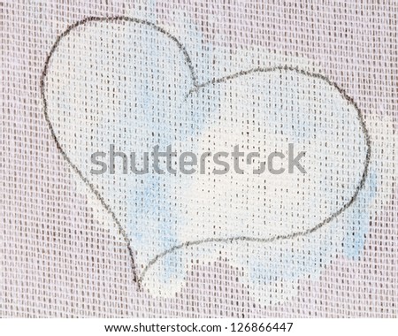 Heart on clothes.
