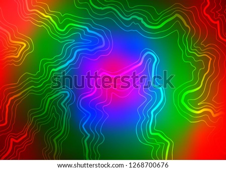 Dark Multicolor, Rainbow vector template with bubble shapes. Glitter abstract illustration with wry lines. Marble design for your web site.